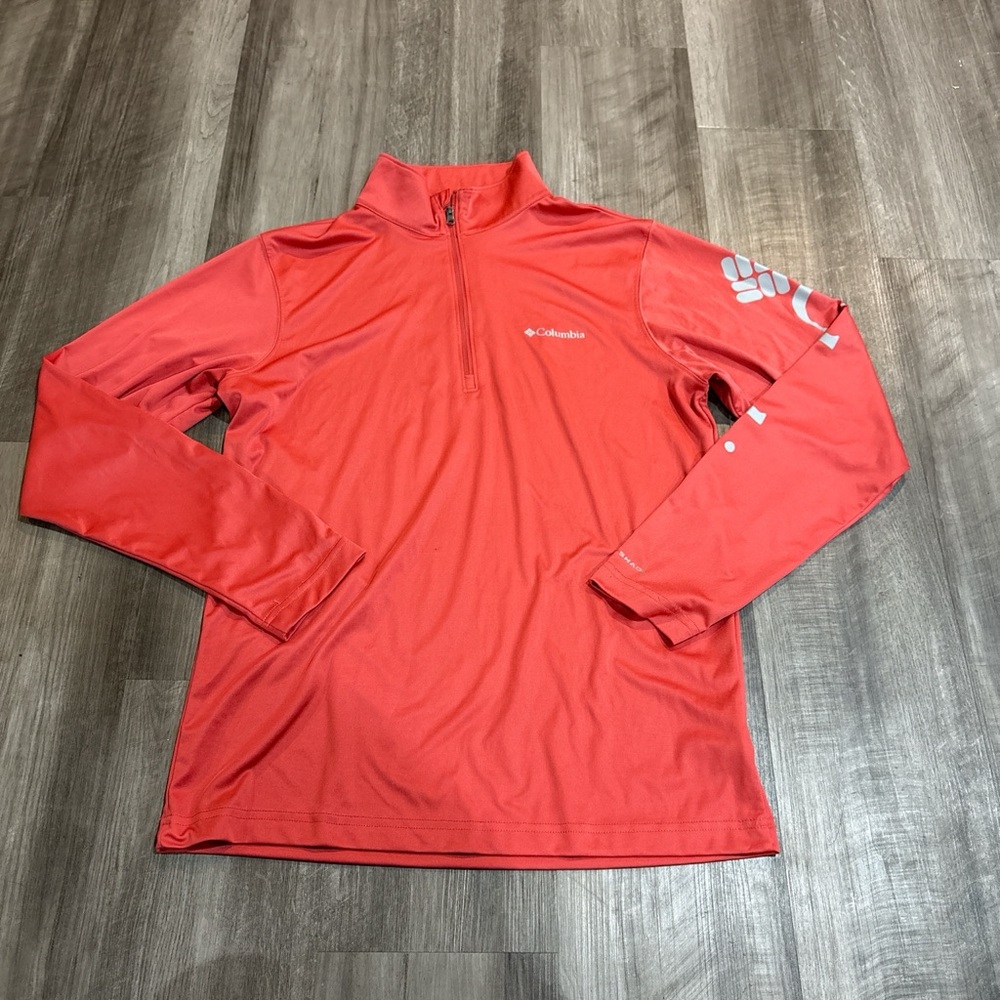 Columbia Red Quarter-Zip Pullover